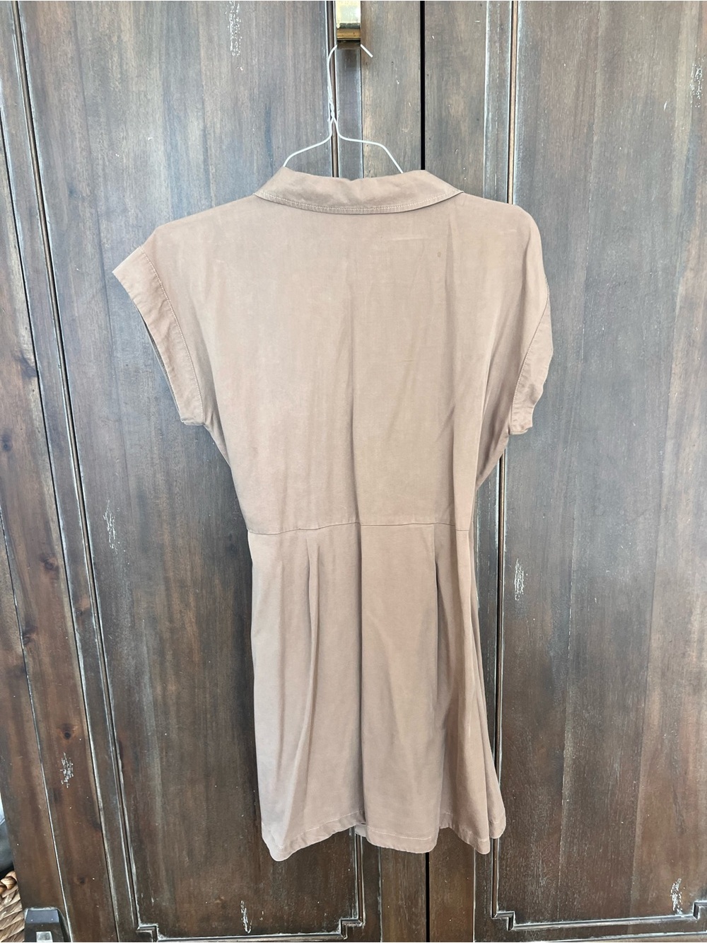 The Drop Taupe Short-Sleeve Wrap Dress - Picture 3 of 3